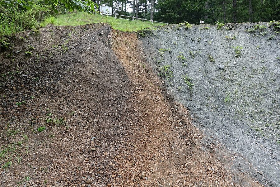 中央構造線の北川露頭