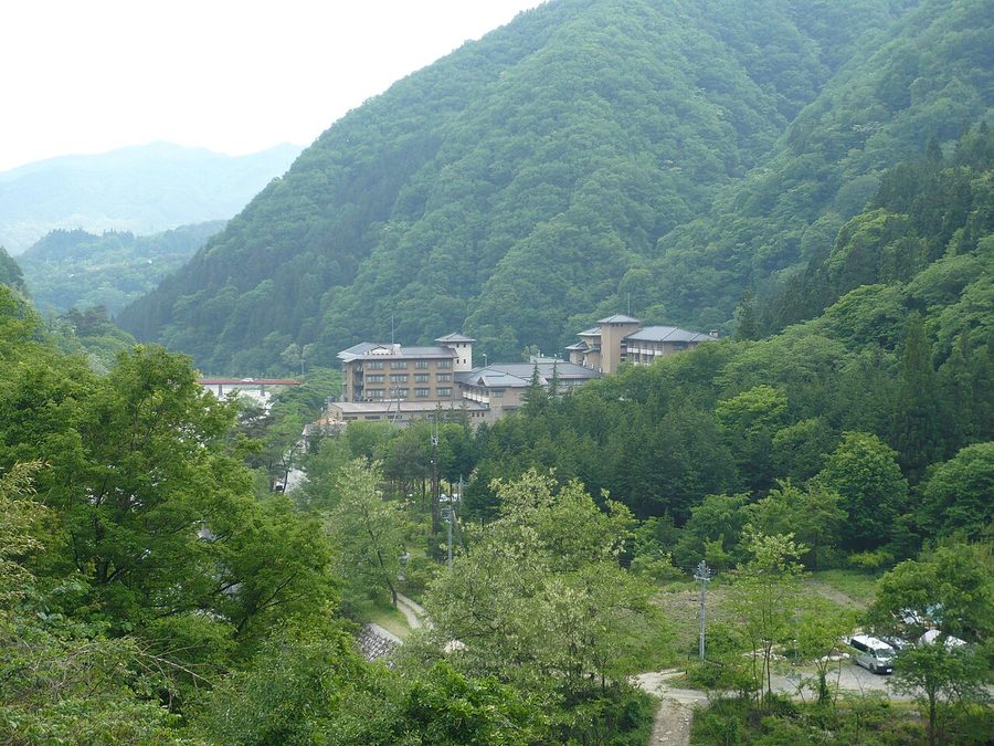 昼神温泉の遠景