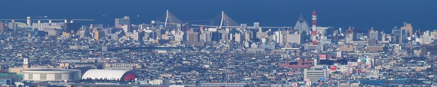 青森市街のパノラマ風景