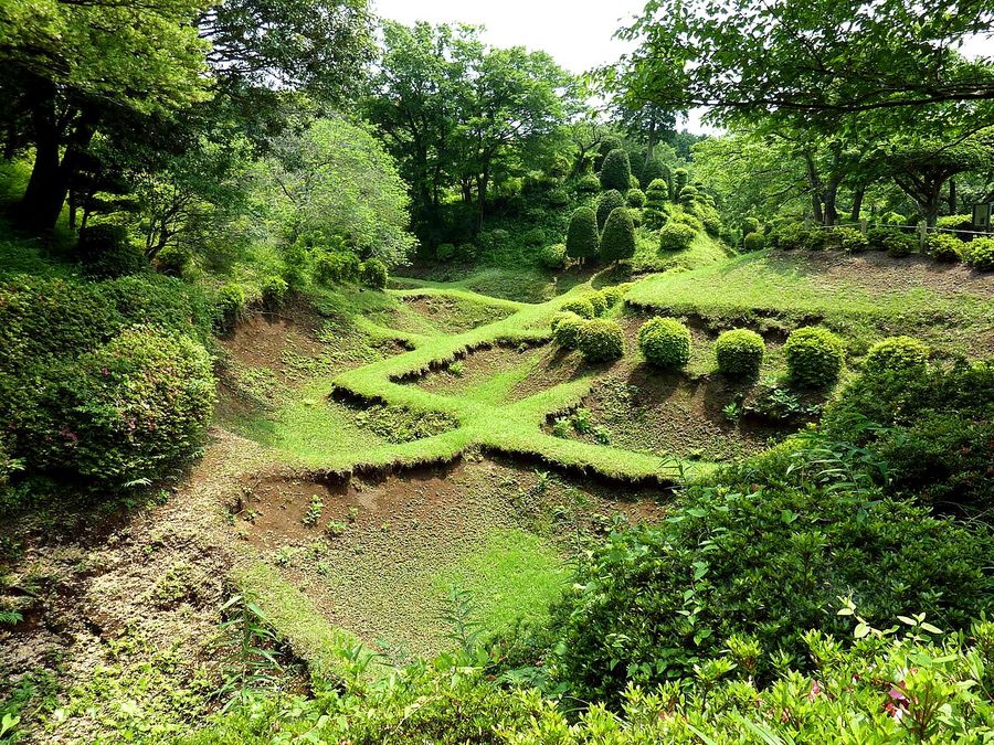 山中城跡の障子堀
