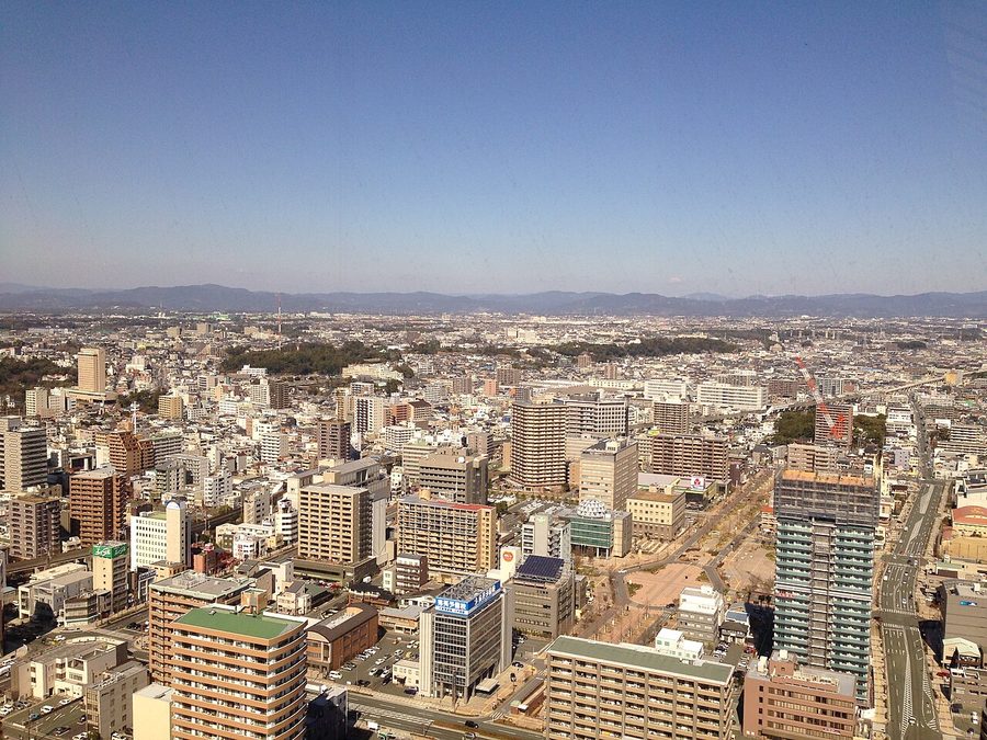浜松市街地の空撮