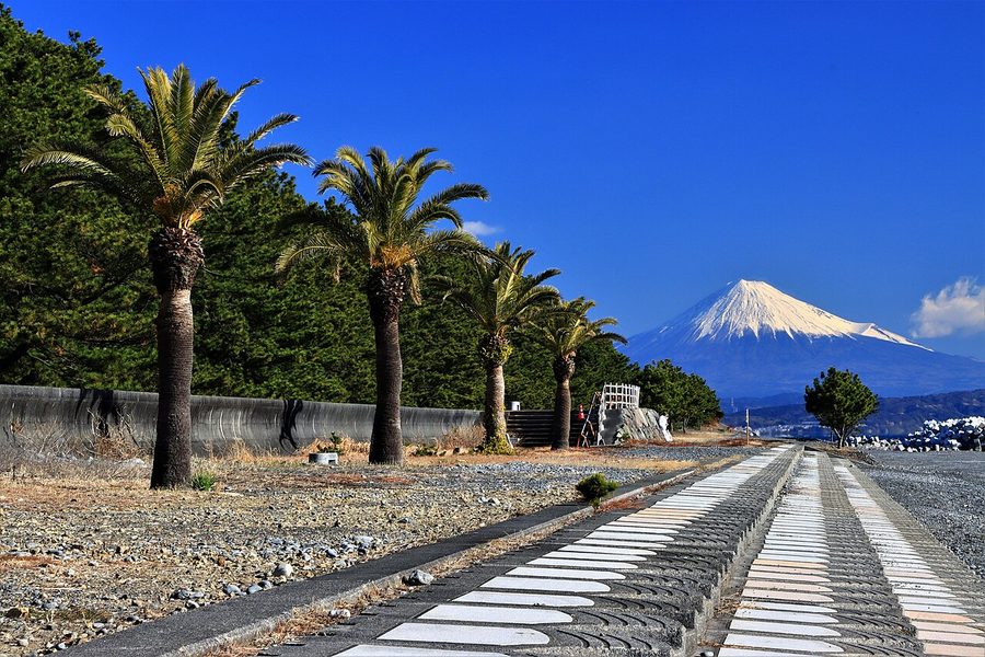 和田浜海岸から望む富士山