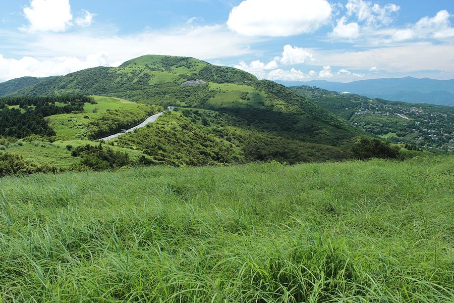 伊豆スカイラインが通る玄岳の山頂部