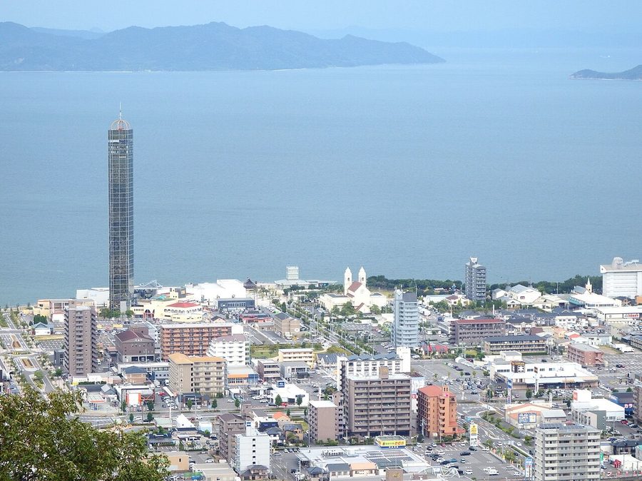 高台から見た宇多津臨海地区