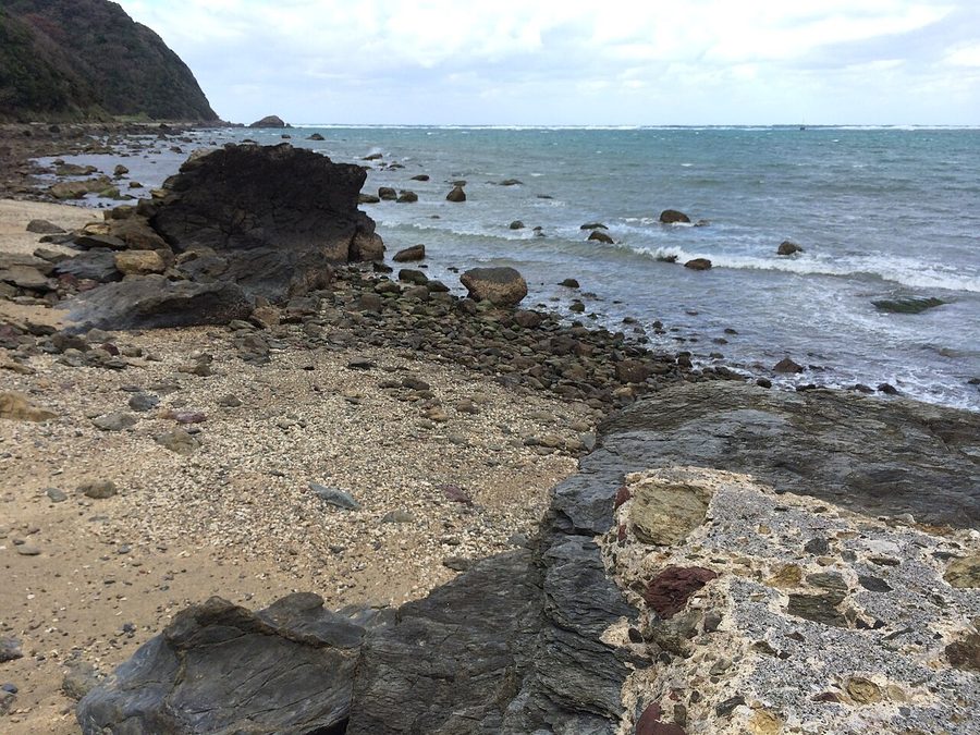 秋名湾の海岸