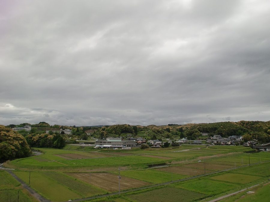 さつま広橋ICから望む求名地区の中心部